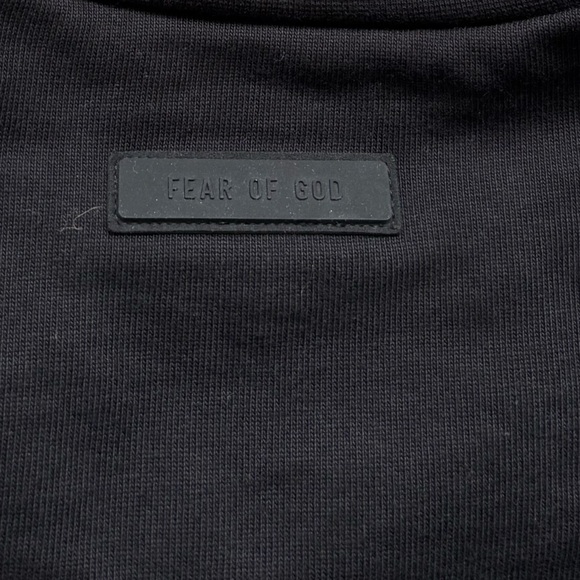 FEAR OF GOD ESSENTIALS Black Bonded Long Sleeve T-Shirt Sz XS OVERSIZED - Picture 6 of 7